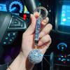 Elegant Handmade Diamond Keychain: Stylish Women's Car Accessory & Pendant