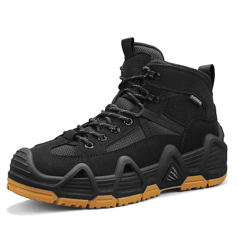 Odporne na zużycie męskie ultralekkie buty taktyczne outdoorowe buty średniej wysokości pustynne buty outdoorowe antypoślizgowe rekreacyjne profesjonalne sportowe buty trekkingowe męskie