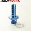 ADLERSPEED Metric M14 X 1.5 To 3/8" (9.5mm) Barb Adapter  044 Fuel Pump Inlet Aluminum Blue