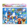 [3-piece set A] AGATSUMA Anpanman Genius Brain's First Puzzle 30 Pieces (Otanjo Bikai), 55 Pieces (Suizokukan), 80 Pieces (Camping & Barbecue)