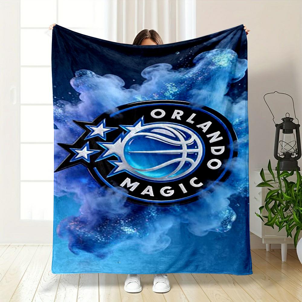 Orlando Magic Basketball Logo Blanket Flannel Blanket for Bedroom, Living Room, Sofa, and Nap Sofas.