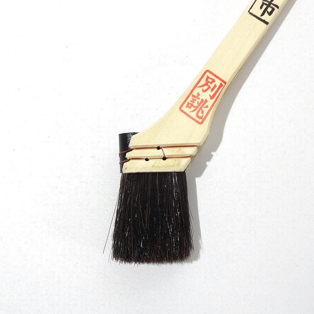 Hakeichi Black Hair Brushes for Premium Black Set of for Rust Prevention On Iron and Ship Bottom Paint Custom-Made Oil-Based Paints, Horsehair, 30mm,