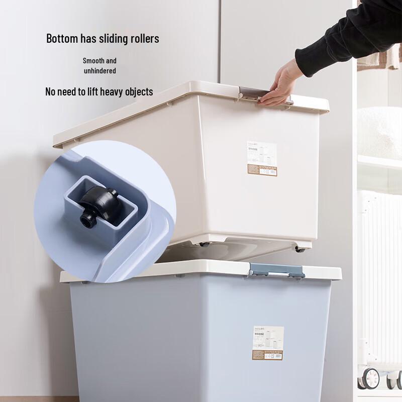 Chahua 50L Plastic Storage Box with Wheels