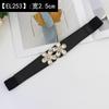 Elastic Black Modern Waist Belt For Women With Adjustable Features Complementing Skirts And Dresses Effortlessly