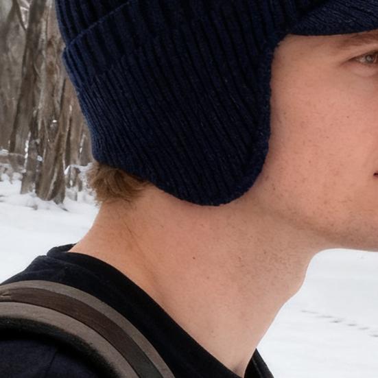 Pánská pletená čepice s fleecovou podšívkou Ochrana do každého počasí Krytí uší Čepice Elastický design Zimní větruodolná čepice