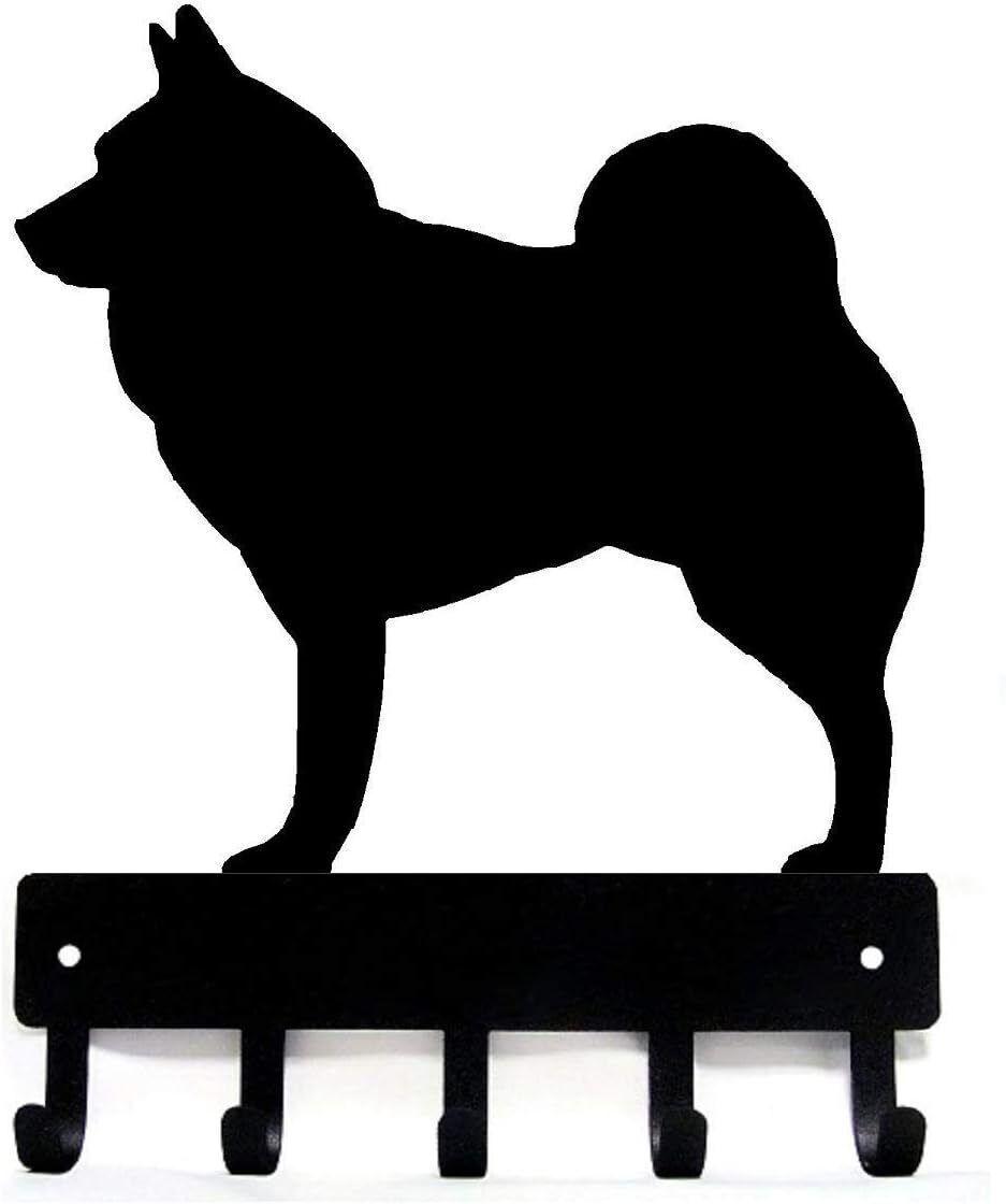 

Норвежская собака Элкхаунд - Ключ Крючки и Брелок Держатель -6 дюймов Широкий Металлический Настенный Арт