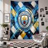 Manchester City Wall Tapestry Home Decor Wall Hanging Cloth for Bedroom Living Room Background