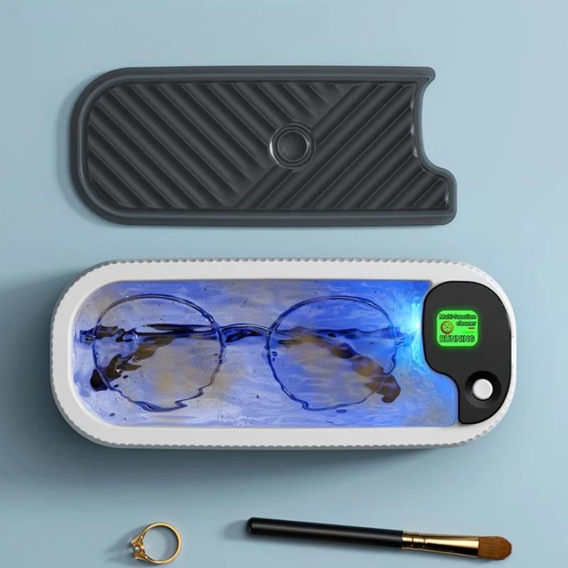 New Portable Home Eyewear Cleaner One-Touch Operation for Multi-Function Deep Cleaning of Jewelry High-Frequency Vibration