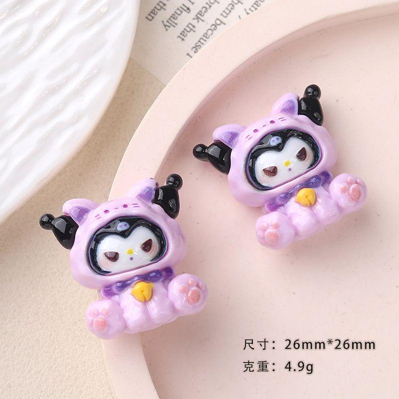 6 Pcs New Kawaii Cartoon Cute Bell Animal Resin Scrapbook Diy Jewelry Children Gift Hairpin Accessories A119