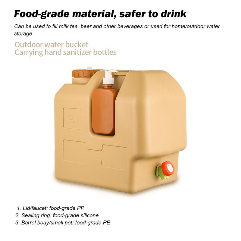 Water Storage With Spout Water Storage Tank With Lotion Dispenser Portable No Leakage Water Canteen For Backpacking Parties