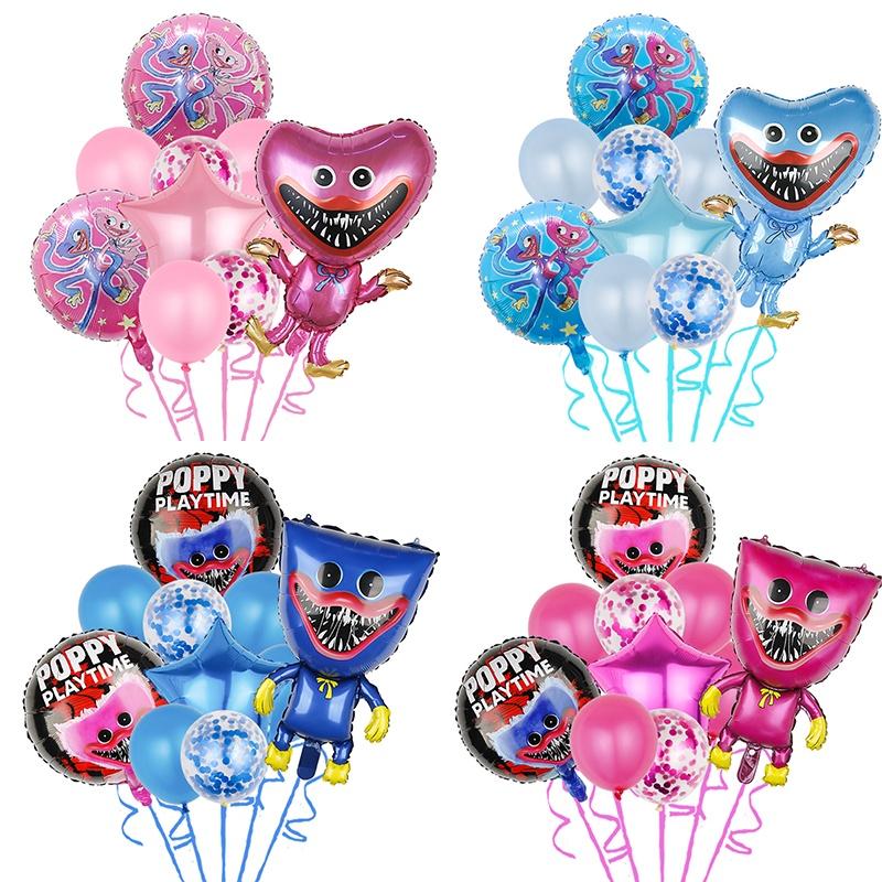 10pcs Poppy Playtime Party Balloons Birthday Decorations Huggy Wuggy Kids For
