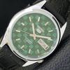 REFURBISHED AUTOMATIC SEIKO 5 MENS WATCH JAPAN MADE GREEN DIAL CUSTOM A440125-2 QV90-a440125
