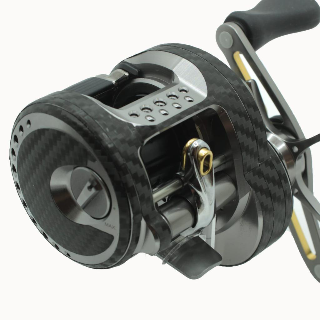 CUSTOM YOROI Custom Decal for 23 Calcutta Conquest BFS Baitcasting Reel SEAT.JP (Black, Left-Handed)