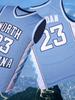 No. de hombres. Camiseta de baloncesto azul 23, camiseta de baloncesto transpirable, absorbe la humedad y de secado rápido, resistente al desgaste y antiarrugas