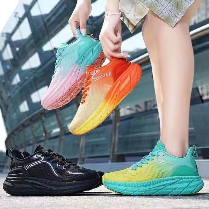 Men and Women Shock-absorbing Cool Running Shoes Professional Running Shoes Sports Thick-soled Shock-absorbing Running Shoes