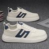 New autumn leather punching breathable board shoes youth style thick sole wear-resistant casual shoes