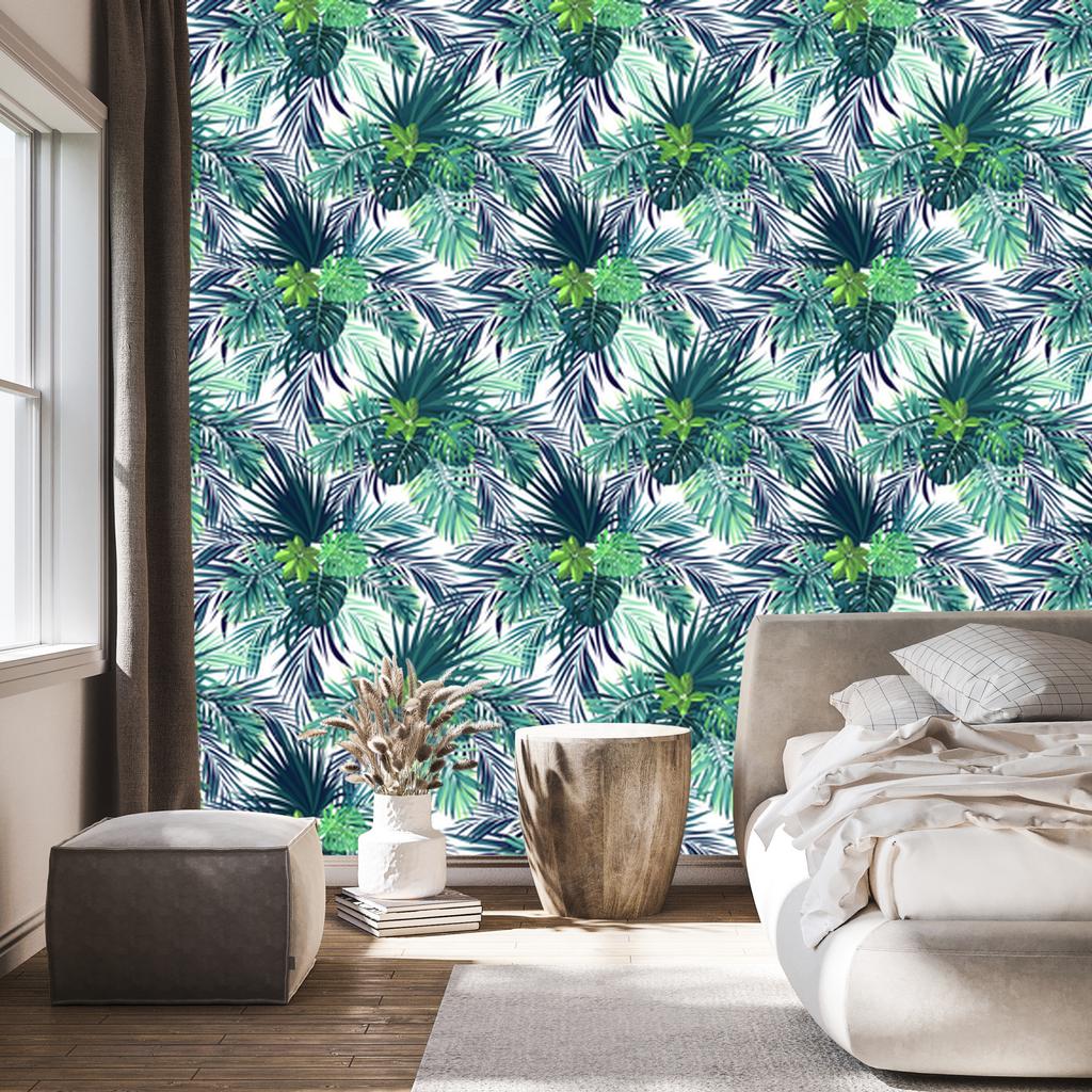 Dark Exotic Leaves Wallpaper for Living Room and Bedroom 50x1000