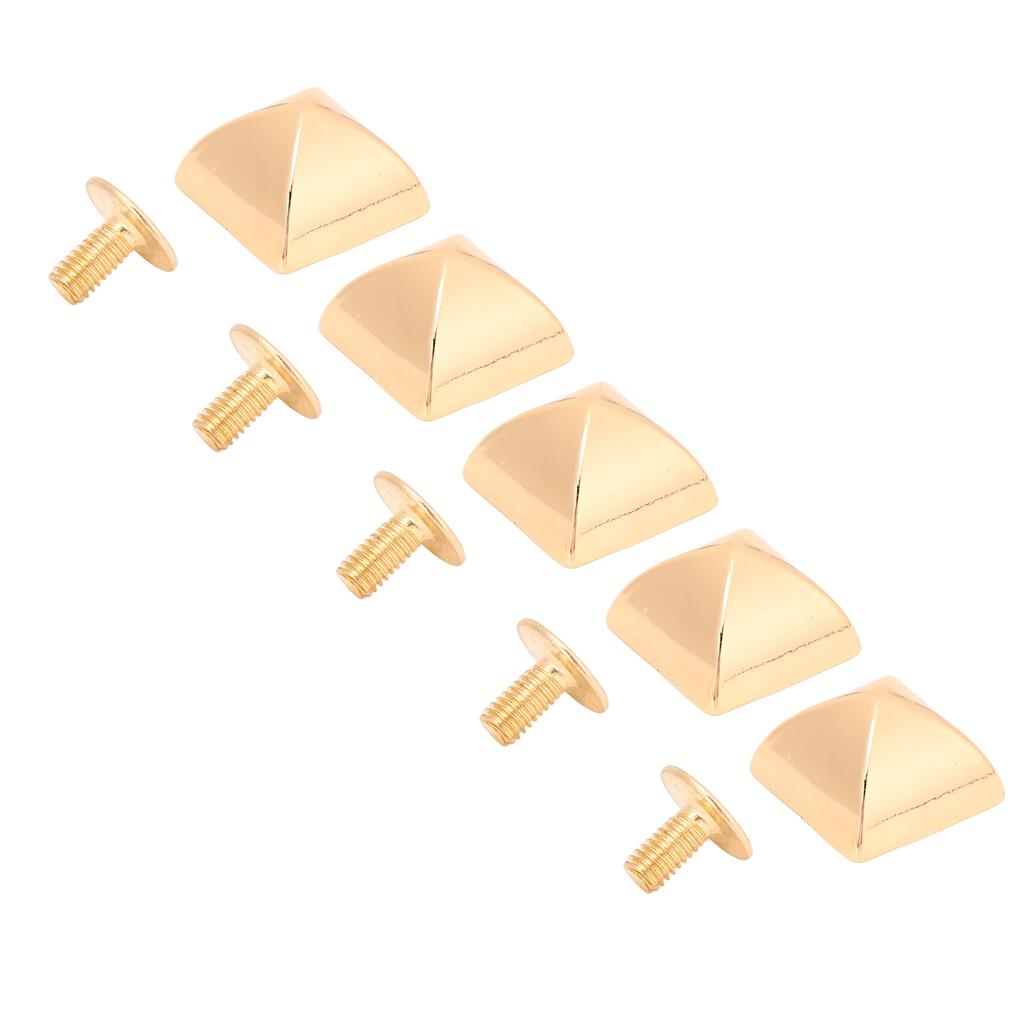 20Pcs 12mm 4 Corner Pyramid Rivets Zinc Alloy Square Pointed Screw Rivets Set for Belts Bags Hats