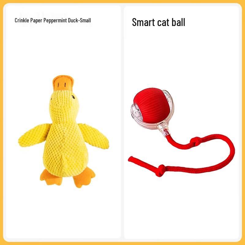 Qi Ao Plush Cat Wand with Crinkle Sound & Smart Balls