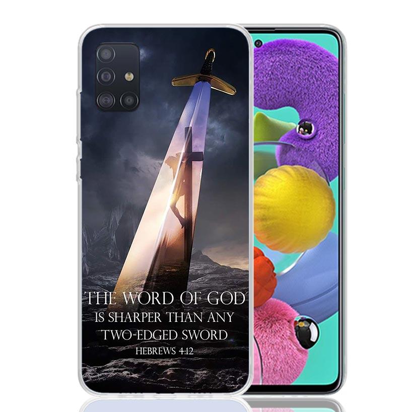 God Jesus Pray Cross Case Phone Cover for Samsung Galaxy A52 A51 A50 A42 A32 A22 A12 A02S A72 A71 A70 A41 A31 A21S A40 A30S A20E
