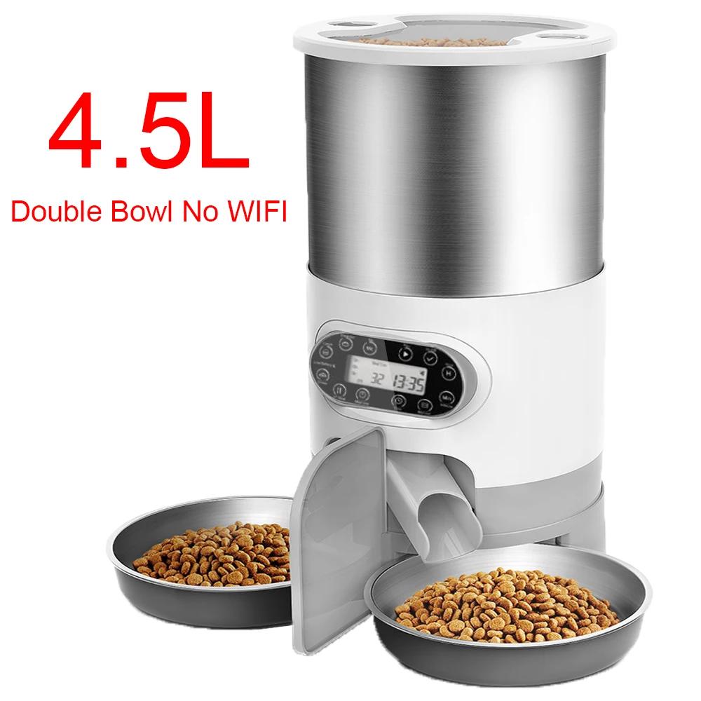 

Smart APP Double Outlet Pet Feeder Cat Dog Food Automatic Dispenser Suitable for Small Medium Sized Cats Dogs Remote Feeding