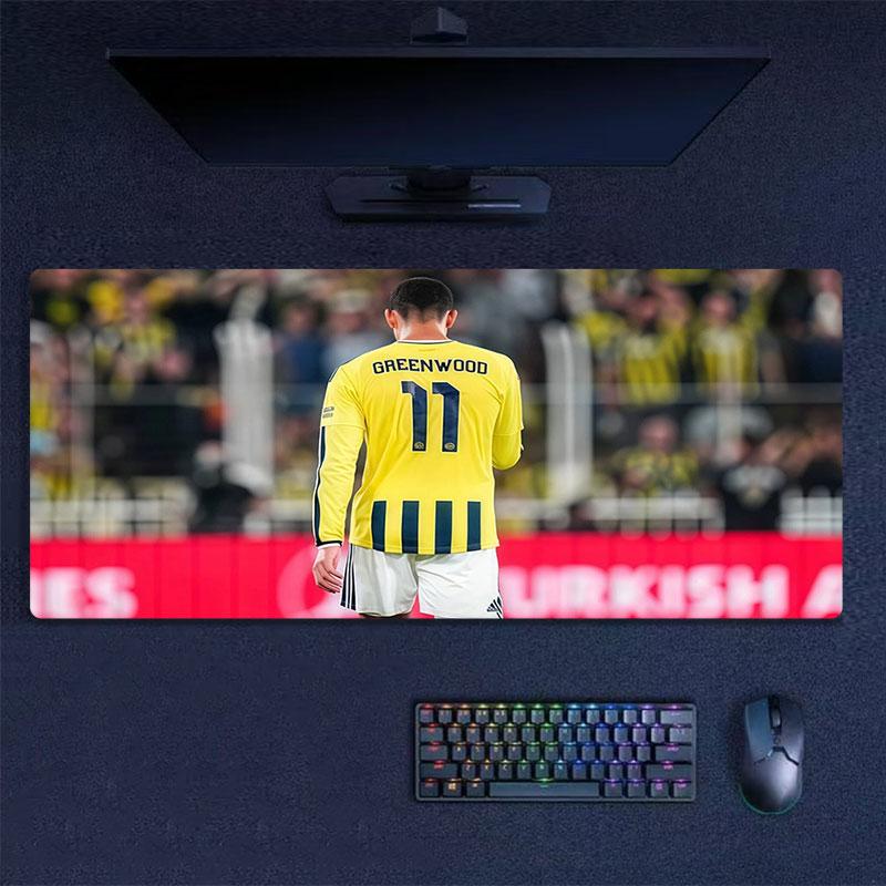 Mason Greenwood Mouse Pad, Large Gaming Desk Mat, Non-slip XXL Mousepad for Laptop & Tablet, Mini PC Playmat with Stitched Edges