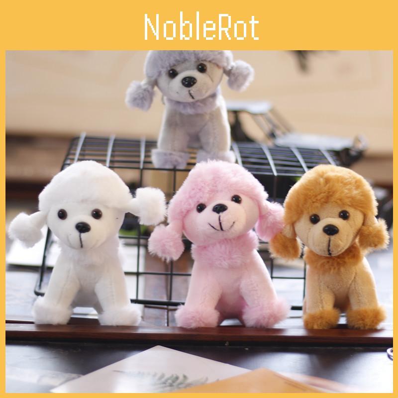 Cute Teddy Dog Plush Toy Ultra-soft Short Plush In White Pink Brown And Gray
