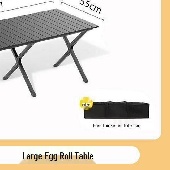 Portable Folding Camping Table and Chairs Set - Roll-up Design for Outdoor Picnics and Stalls
