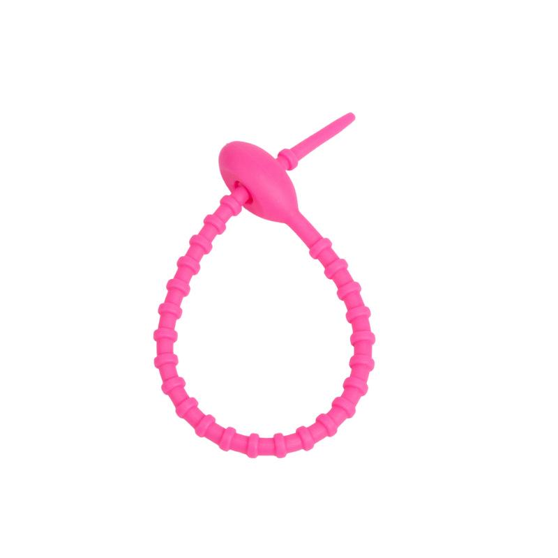 Colorful Silicone Tadpole Cable Tie: DIY Keychain, Trendy Toy, Bag Strap & Lanyard Winder