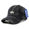 Distressed Baseball Cap Women Unisex Trendy Embroidered Letter Sun Visor Dad Hat