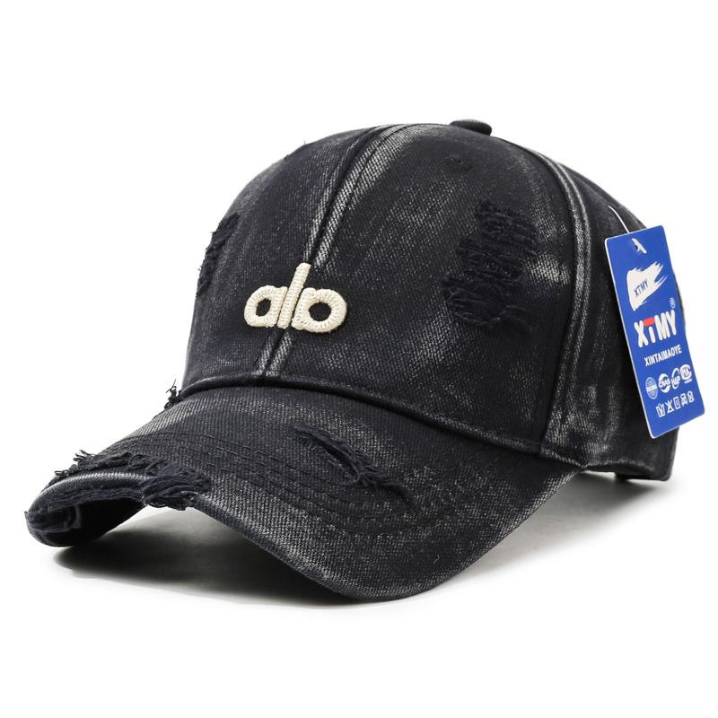 Distressed Baseball Cap Women Unisex Trendy Embroidered Letter Sun Visor Dad Hat
