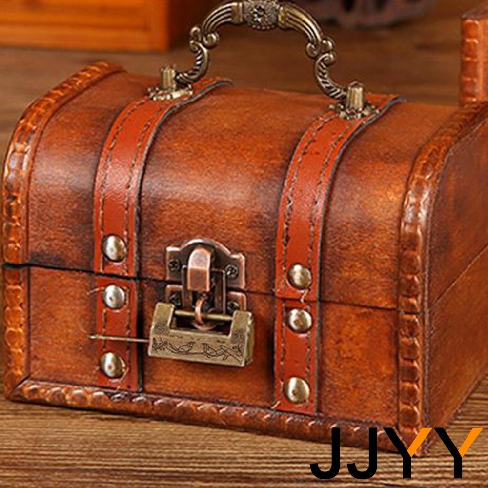 JJYY Vintage Antique Chinese Old Lock Retro Padlock Jewelry Wooden Box Padlock Lock for Suitcase Drawer Cabinet