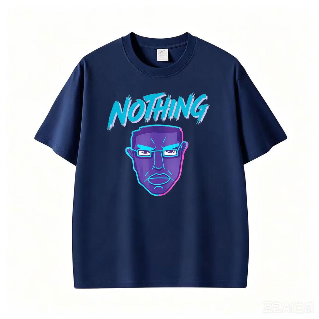 With The Meme Nothing Ever Happens Tee Wojak Parody Troll Face Funny Graphic T Shirts Unisex Unisex Oversized 100 Cotton Tshirts