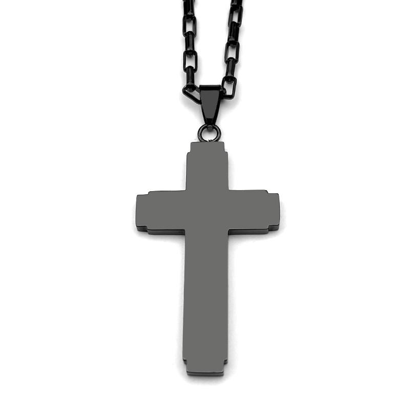 Christian Bible Jesus Cross Chain Necklace Stainless Steel Pendant Necklaces for Women Men Religious Prayer Amulet Jewelry Gift