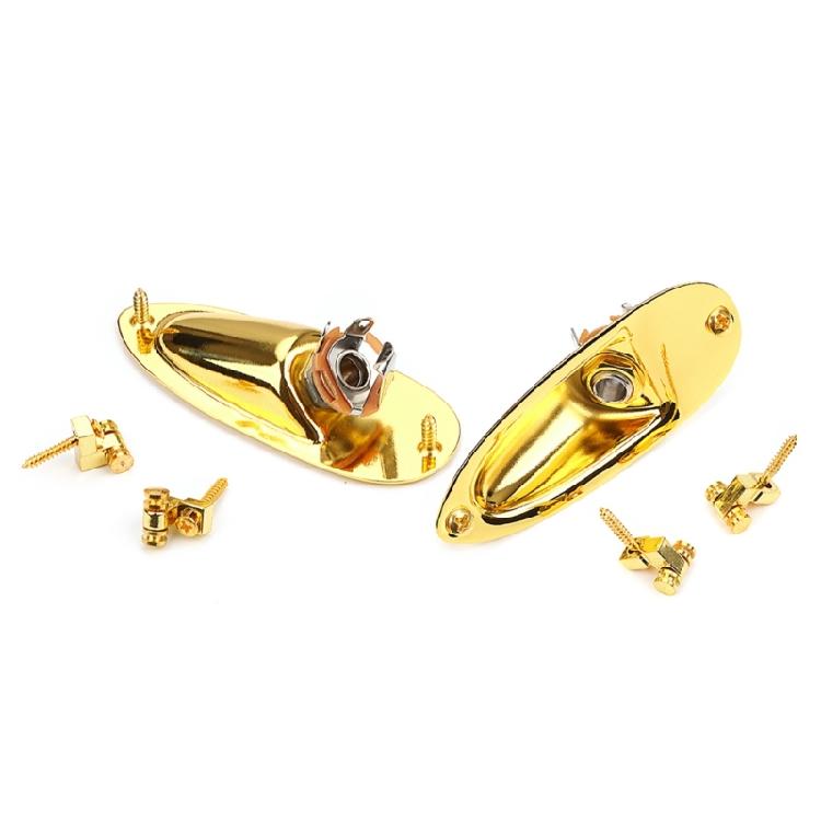 Guitar Pickup Jacks Plug Socket 6.35mm with Mounting Screws for Electric Guitar