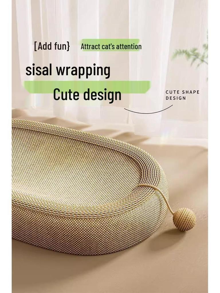 Durable Sisal Cat Scratching Board and Bed - Debris-Free, Scratch-Resistant, Large Claw Sharpener