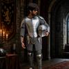 Costume da Cavaliere Medievale – Armatura Completa da Guerriero d'Acciaio con Elmo, Corazza e Cotta di Maglia