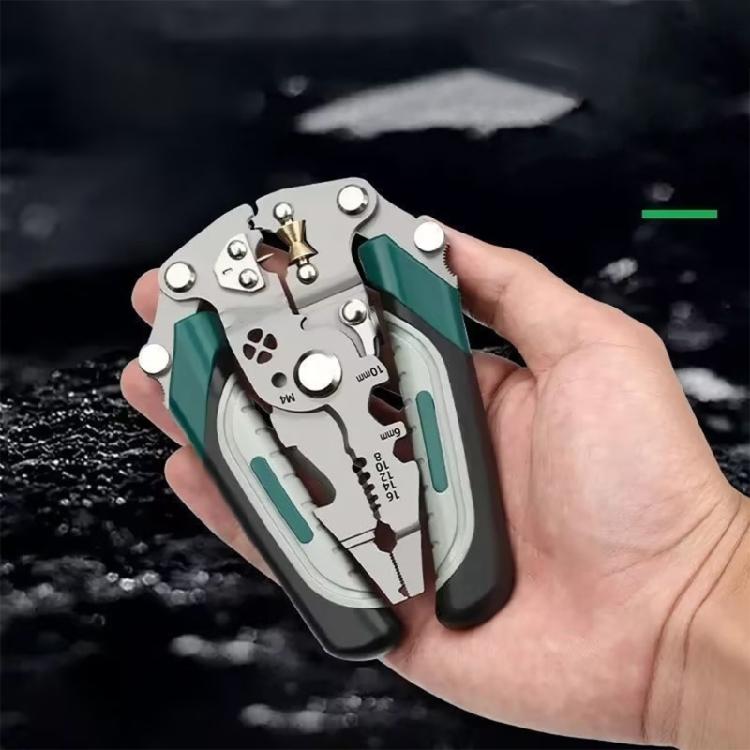 Efficient Wire Stripper Pliers with Folding Capability and Pulley Design Cable Crimping Cutter for Enhances Portability