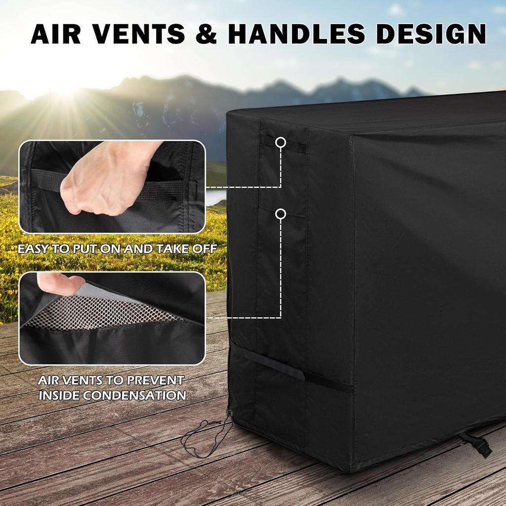 Pizza Oven Table Cover for BBQMall Pizza Oven Table Cart, Outdoor Grill Cart Cover for GRILL FORCE Pizza Oven Stand, Protective Cover for Pizza