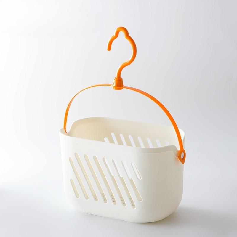 Plastic Hanging Storage Basket with Hook Open Bath Basket Home Supplies Drain Organizer Boxes Bathroom Kitchen Storage Supplies белый