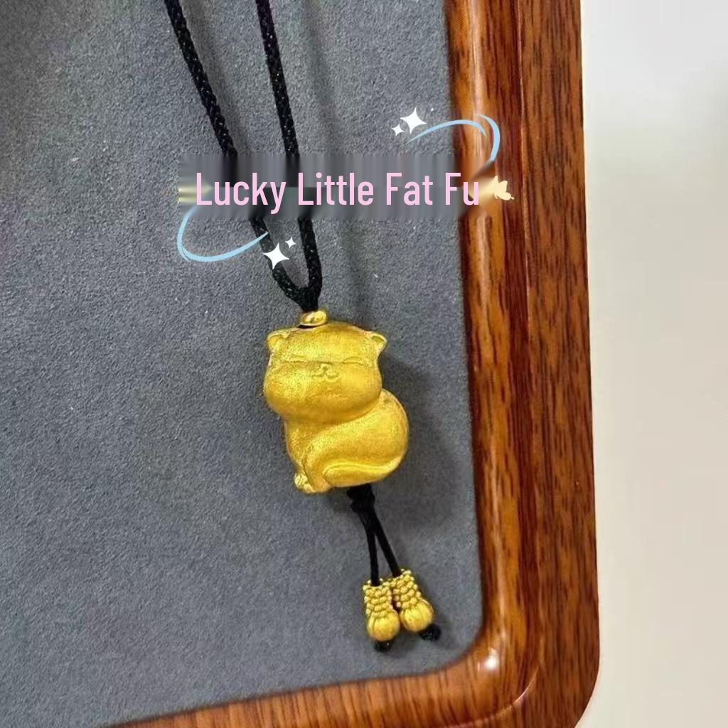 Вьетнамское золотое ожерелье с подвеской в виде кошки - Роскошный и универсальный дизайн котенка для женщин