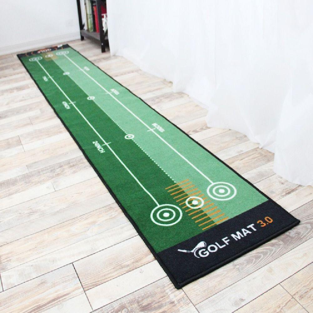Foldable Golf Putting Practice Mat Anti-Slip Golf Putting Green Blanket Golf Hitting Mat Adults