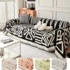 Geometric Printed Sofa Blanket Chenille Dustproof Anti-scratch Sofa Mat for Living Room Multipurpose Furniture Protection Cover