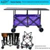 Adjustable Folding Camping Stall Cart with Lifting Tabletop (120-150-167 cm)