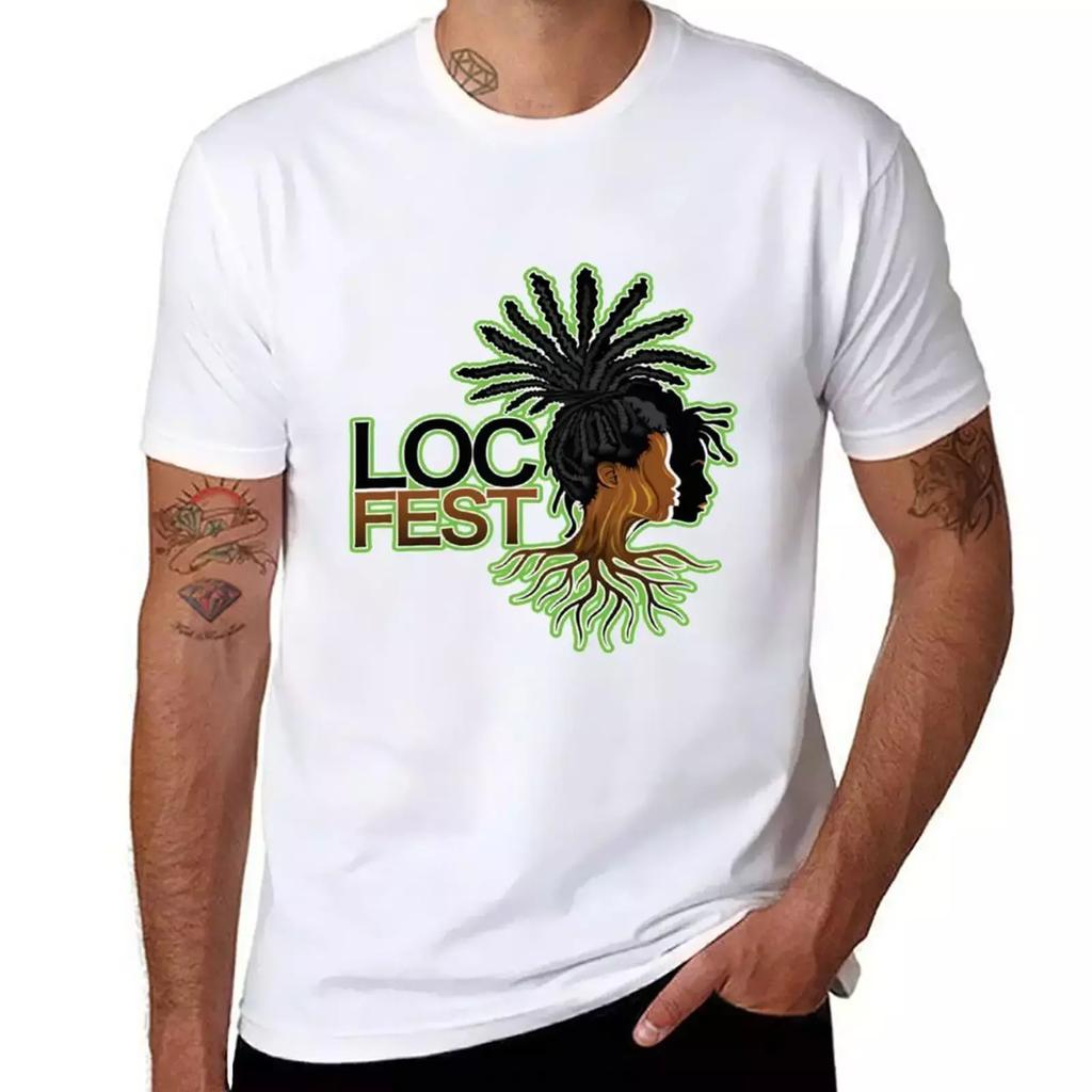 Roots Loc Fest Portrait T-Shirt blanks summer clothes t shirts for men pack
