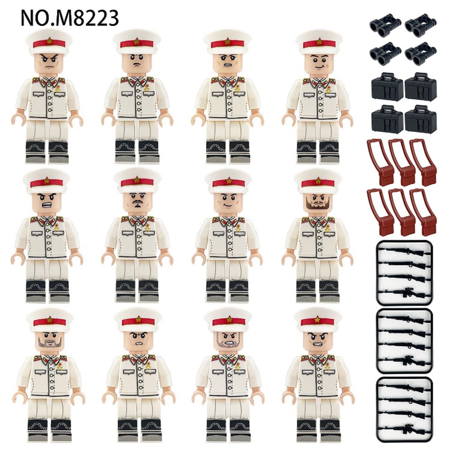 Construction bricks humanoid dolls playthings digital action figures assembled playthings crawler children s learning playthings