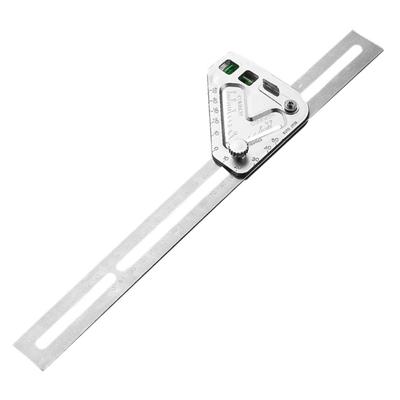 Edelstahl Zimmermannswinkel Winkelmesser mit Winkelmessung Wasserwaage und Linienmarkierung für Bau