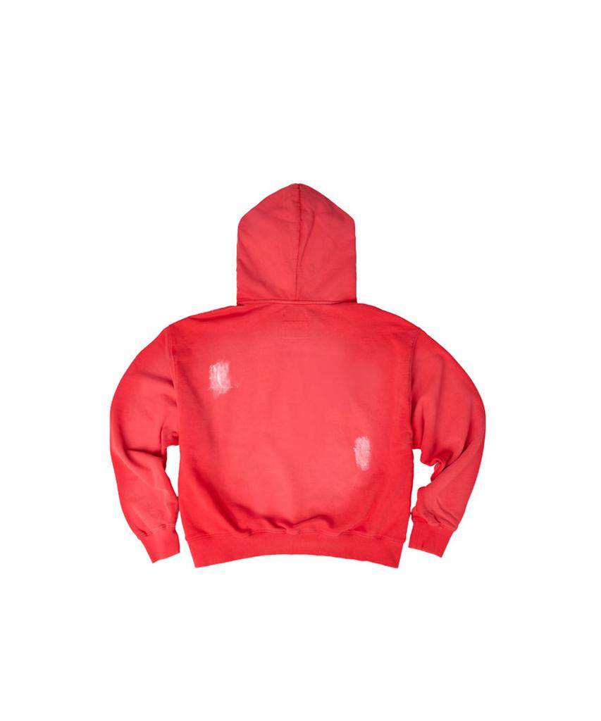 Paintbrush Crop Hoodie (Red)