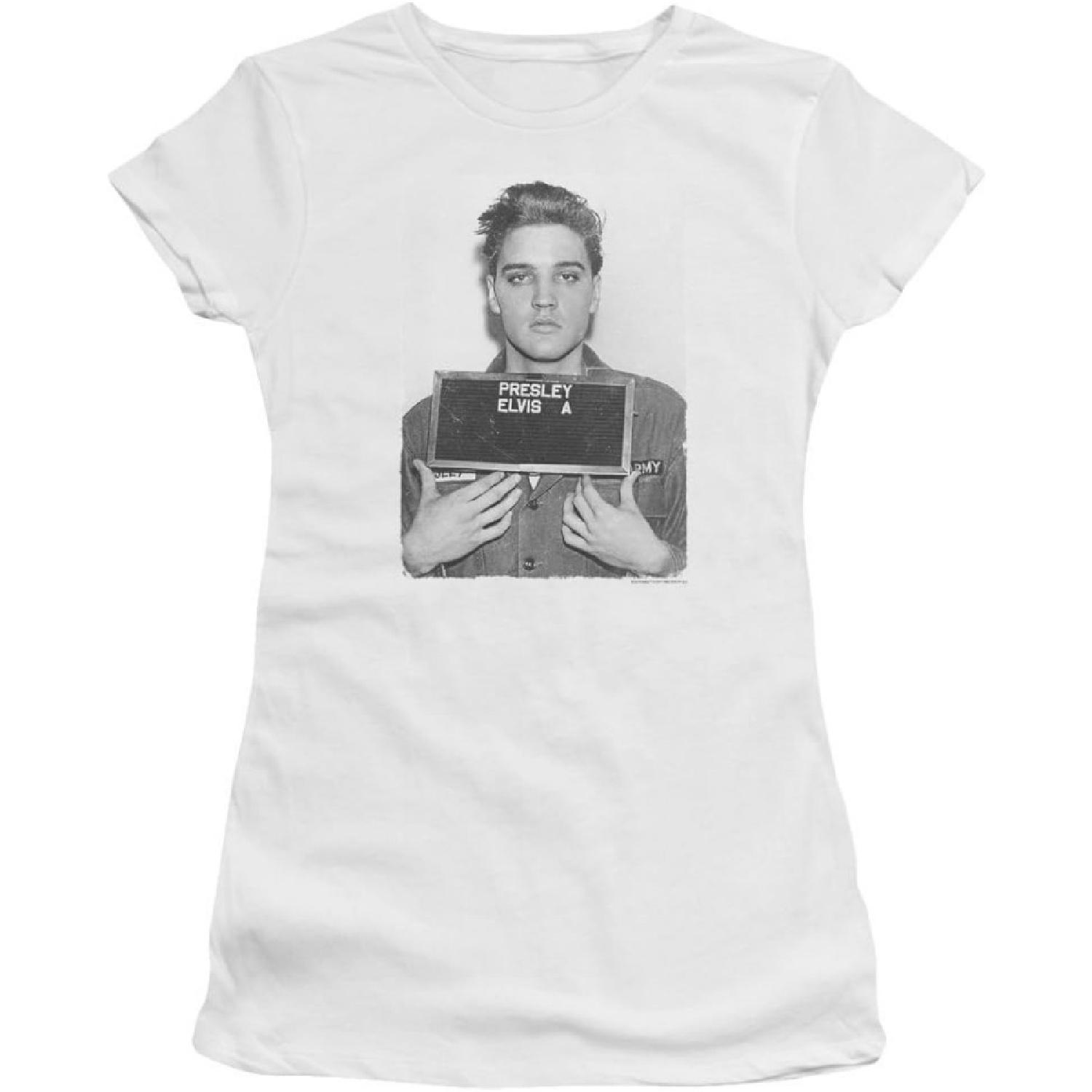 ELVIS PRESLEY - Juniors Army Mug Shot T-Shirt XXXXXL белый