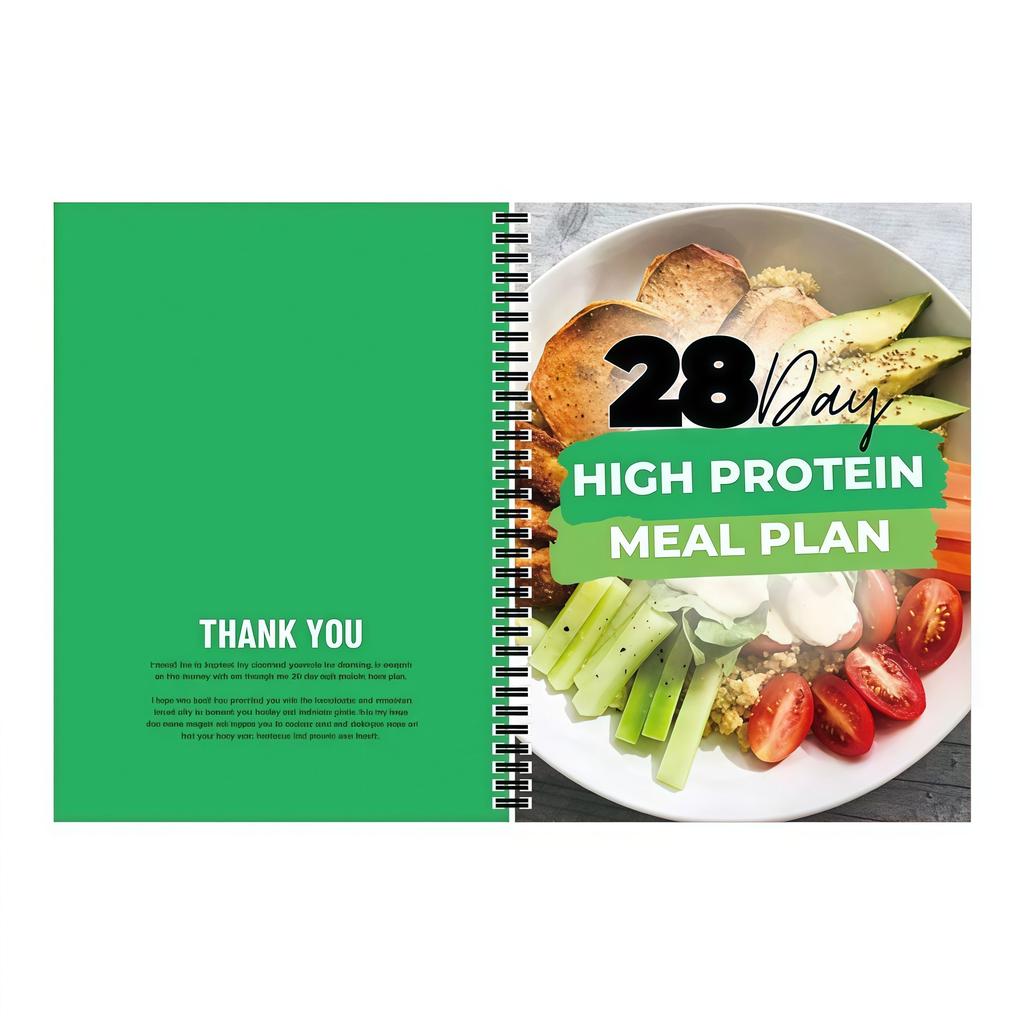 Labelable High-Protein Diet Plan 28-Day Recipe Diet Plan Coil Book